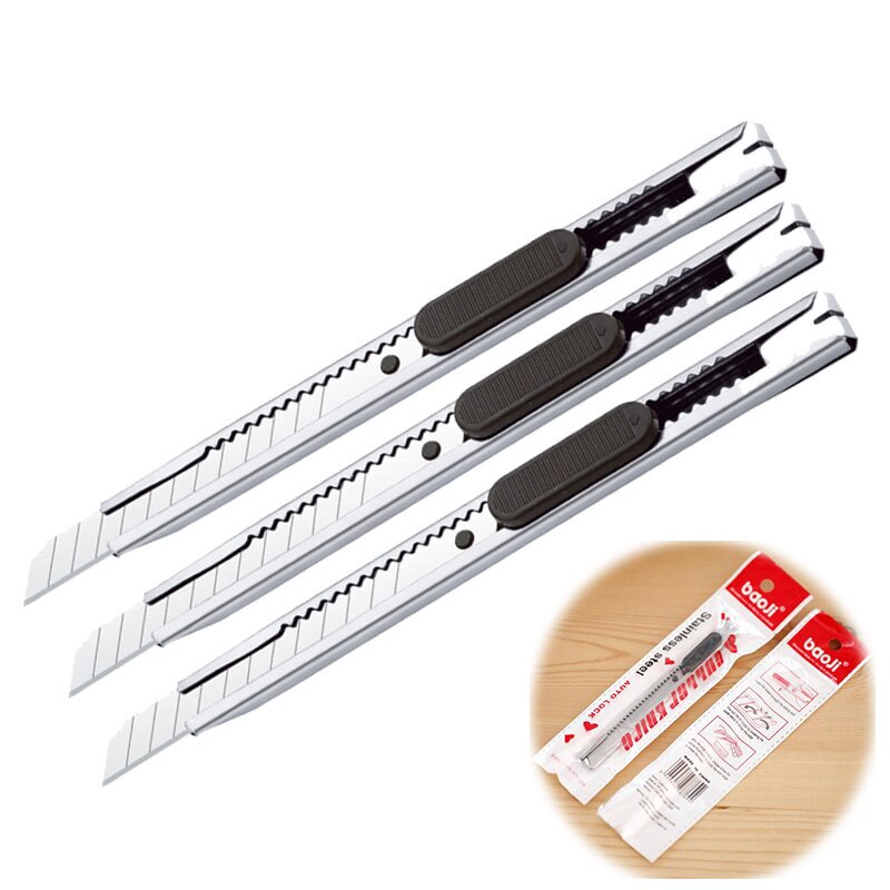 1 ud. De cuchillos de Metal de acero inoxidable bonitos, cuchillos Kawaii para cortar papel, cuchillos de arte para niños, estudiantes, útiles escolares para oficina, papelería