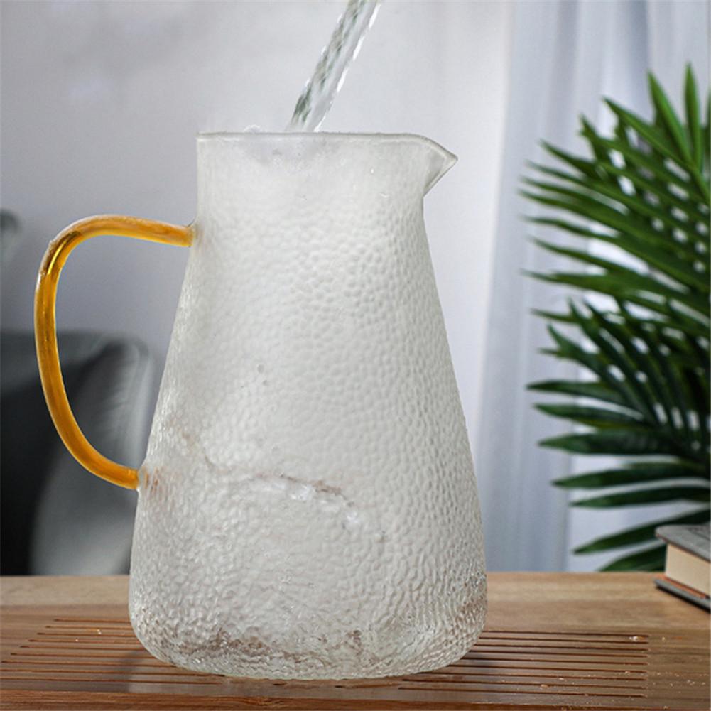 Heat Resistant Water Pitcher 1500ml Glass Tea Pot With Lid Juice Kettle Boiling Milk Coffe Chaleira With Handle Kitchen Tool