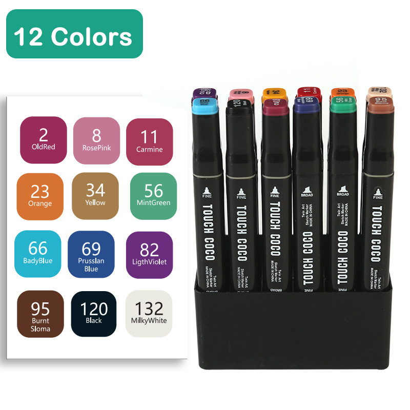 80 Farben Doppelköpfiges Marker-Textmarker-Set, Comic-Malerei, Skizze, Graffiti, Aquarell, Kunst, Studenten-Briefpapier