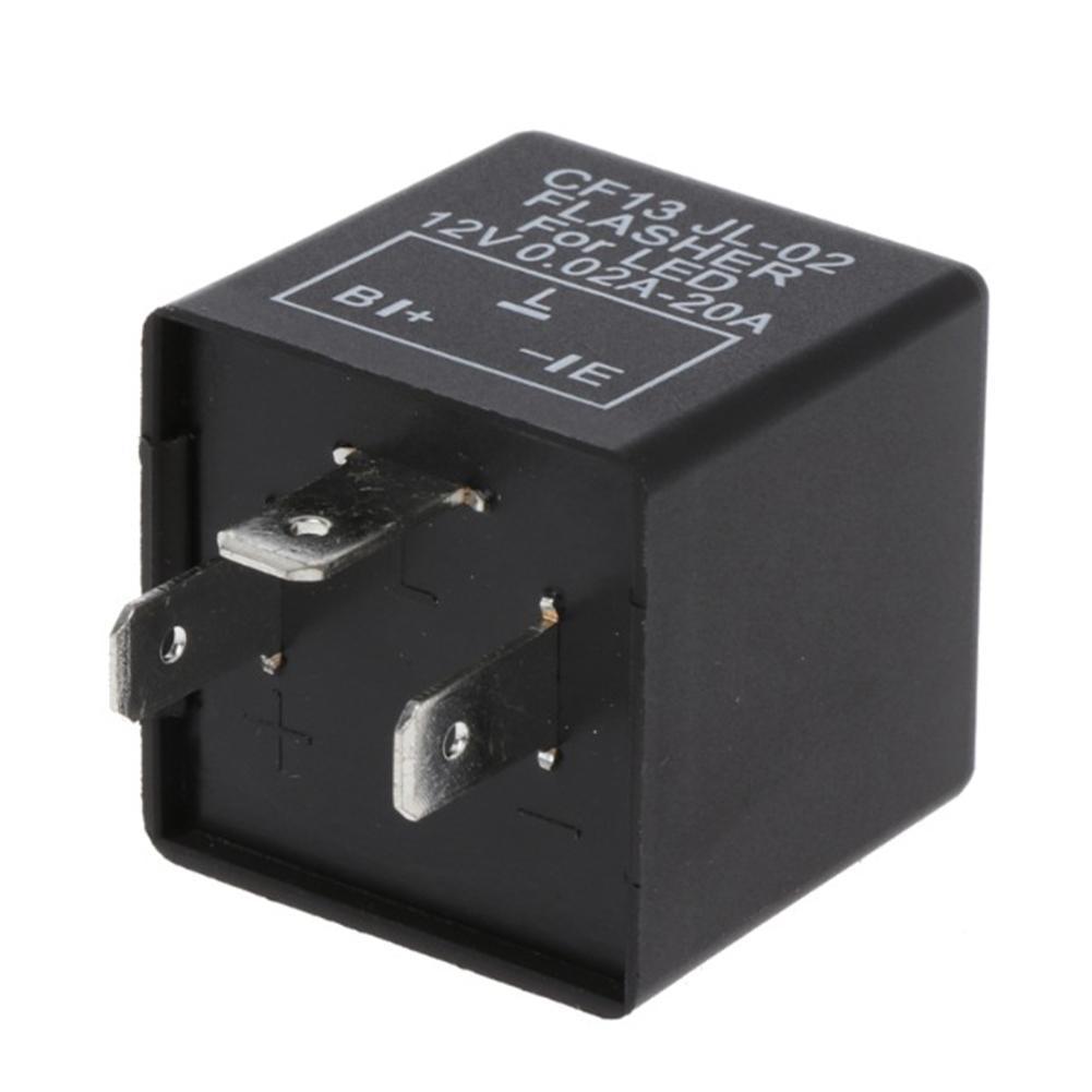 3pins Car Motorcycle LED Flasher Relay 12V Universal Freauency LED Turn Signal Electronic Light Flasher Relay Blinker Adjus K2H6