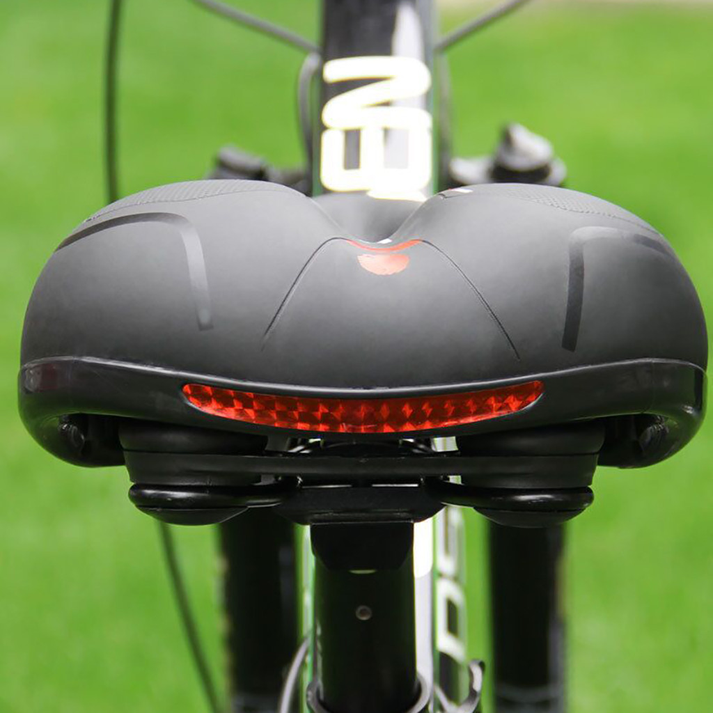 CONCEPT BICYCLE SADDLE - MTB Bike Seat Black & Red, Polyurethane Foam Comfort, Lightweight 365g, 270x140mm