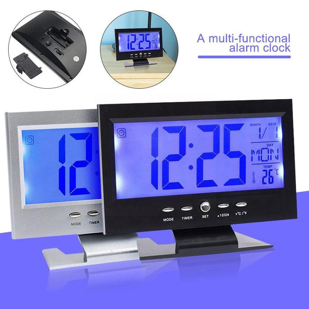 Digital Clock Weather Station Display Alarm Calendar Temperature Meter Home Thermometer Decor Function Wireless Humidity Cl D9W1