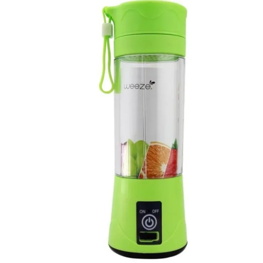 Bærbar mini usb-oppladbar blender med 380ml reisefruktjuicerkopper, håndholdt smoothie-maskin for shakes og juice på farten: Grønn