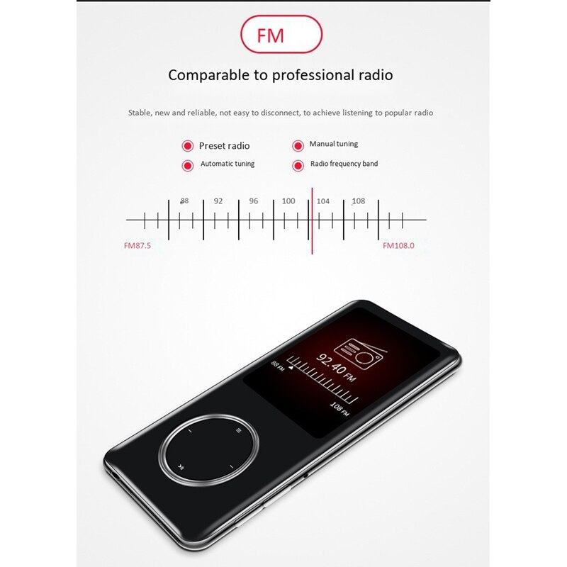 ZGPAX S20 MP3 Player - 16GB - HD Noise Reduction - Bluetooth - Portable Music Player
