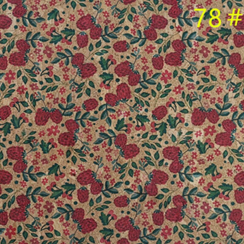 100 x135cm Umwelt Freundliche Natürliche Kork Druck Leder Stoff Gepäck Handtasche Holzmaserung Dekorative Stoff: 78