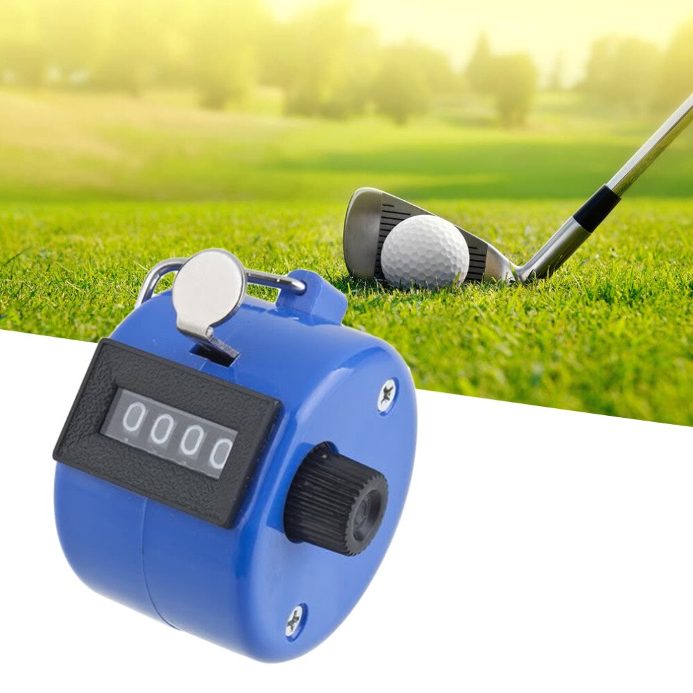 Mini Portable Handheld Golf Tally Click Counter 4 Digital Chrome Manual Number Mechanical Counter In Golf Pitch