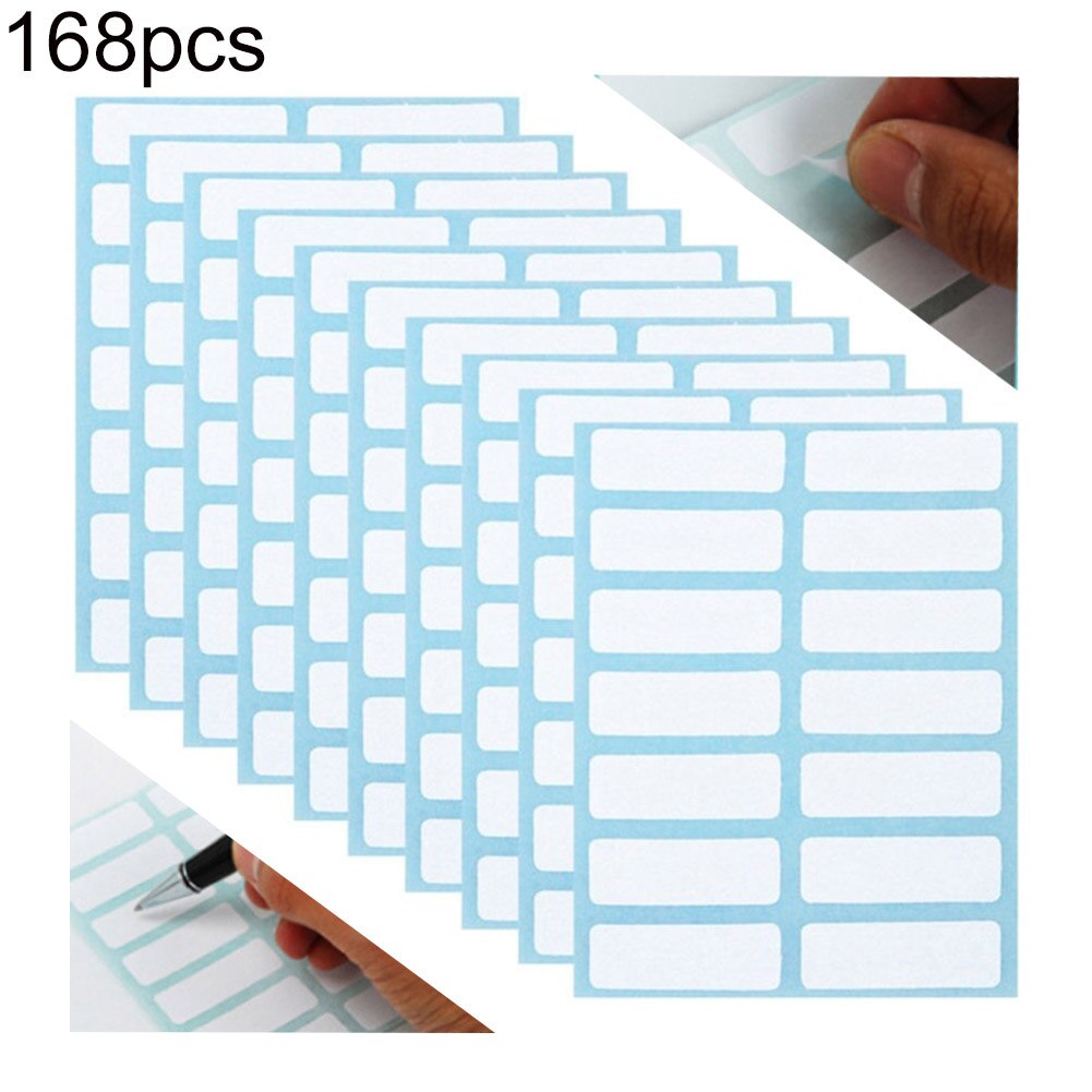 168Pcs Waterproof Self-adhesive Labels Blank Name ... – Vicedeal