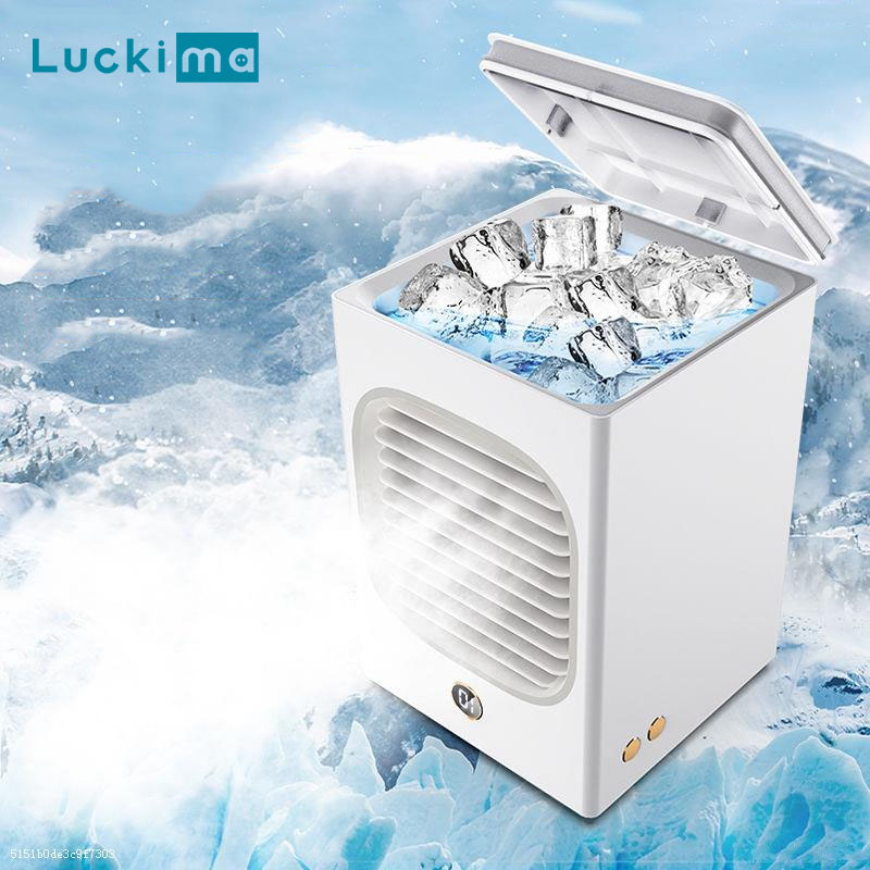 Multifunctionele Air Cooling Fan Cooler Luchtbevochtiger Draagbare Airconditioner Voor Home Office 4000Mah Usb Rechageable Mini Bureau Ventilator