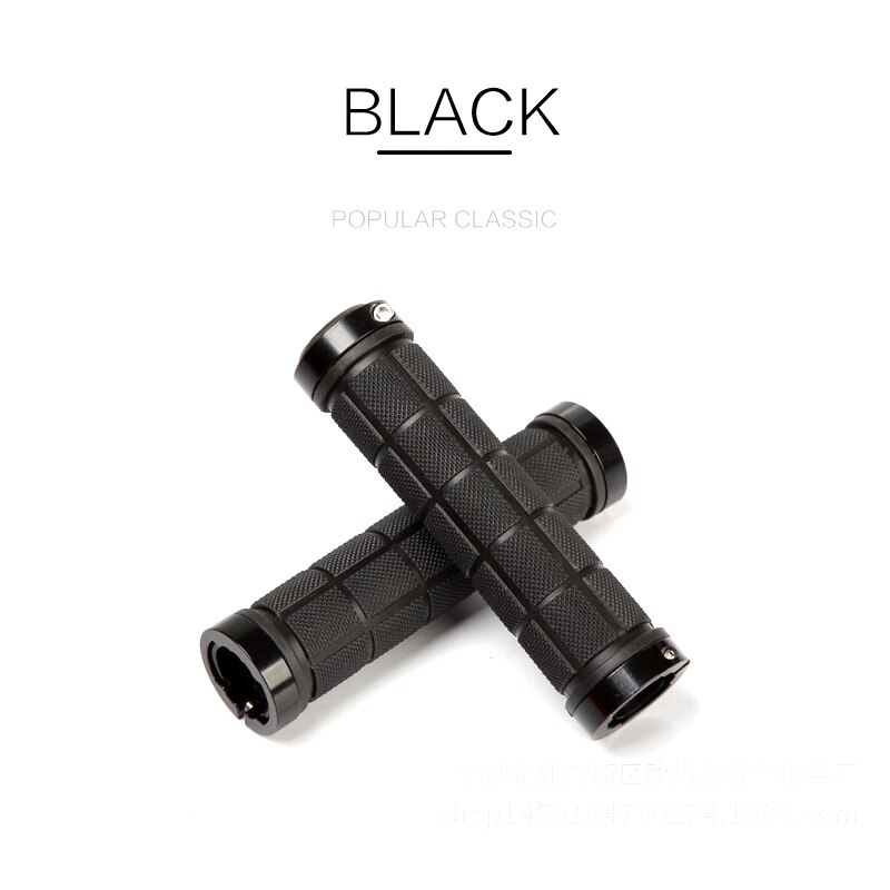 Juego de manillar de bicicleta de montaña, con cinco colores, amarillo, rojo, blanco, negro y azul, accesorios de 13,3X2,2 cm: Black