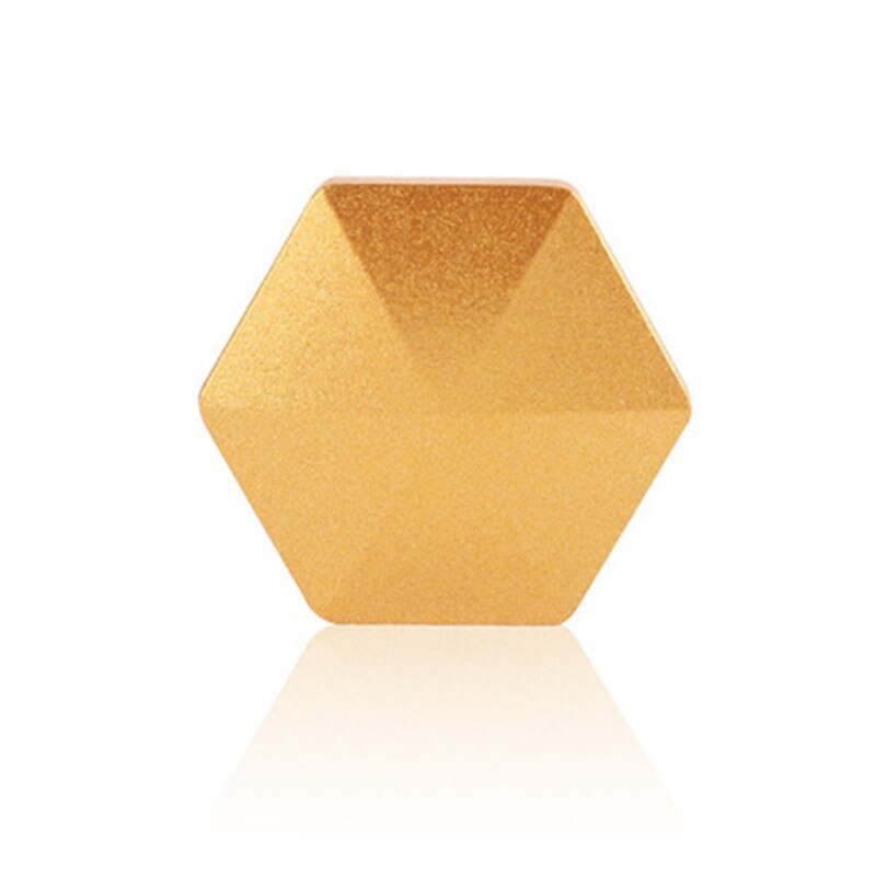 Desktop Flip Spinning Toy Pocket Stress Relieve Toy Metal Fingertip Decompression Rotary Toy: Hexagon golden