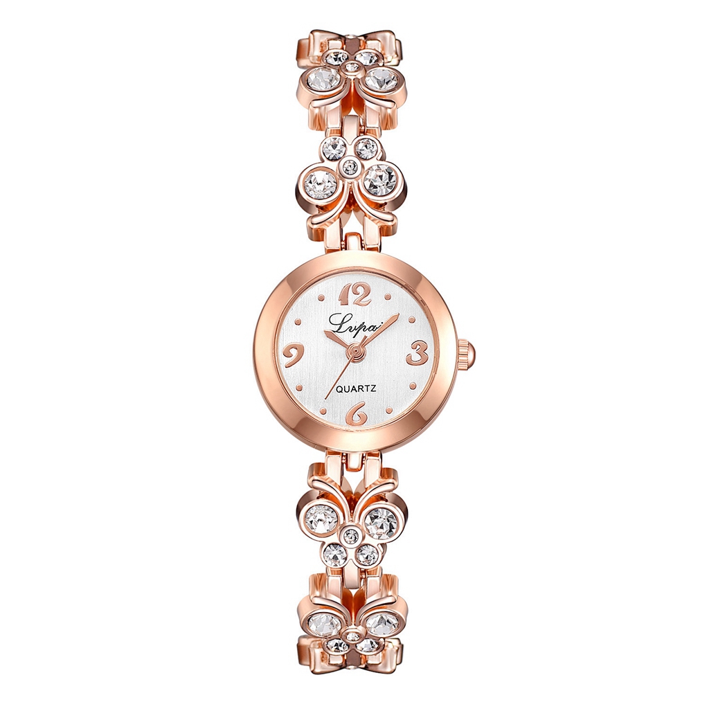 Lvpai Luxe Casual Mode Armband Horloge Bloem Band Polshorloge Jurk Elegantie Quartz Horloge Voor Vrouwen Horloge
