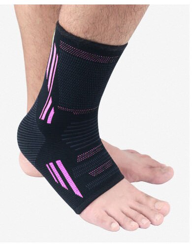 1 Stck Silikon gepolstert Knöchel Ärmeln Unterstützt FußBall fußBall Lauf Gestrickte Kompression Knöchel Fuß Anti Verstauchung Kieselsäure Gel Pad: Rosa / Pro Größe 44-47