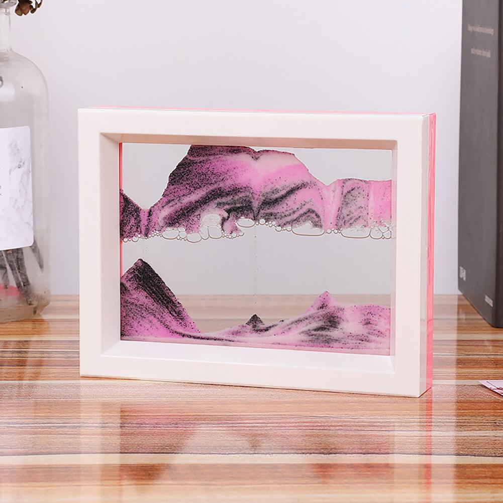 3D Flowing Sand Picture Glass Moving Sand Art Picture	Mountain Pattern Dynamic Sand Picture Home Decor Hourglasses песочные часы