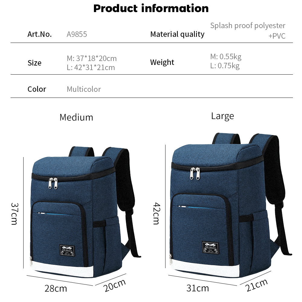 Thermal Backpack Thicken Waterproof Large Thermo Bag Refrigerator Fresh Keeping Thermal Insulated Bag Suitable Picnic Cooler Ba