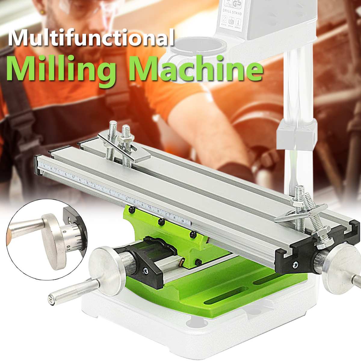 Mini Precision Milling Machine Worktable Multifunction Drill Vise Fixture Working Table Adjustable X-Y for Mini Drill