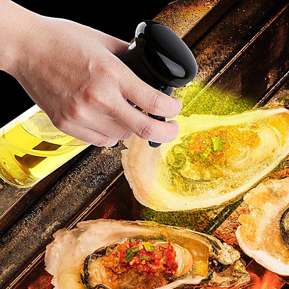 210ML Olive Oil Spray BBQ Cooking Kitchen Baking Olive Oil Sprayer Oil Spray Empty Bottle Vinegar Bottle Oil Dispenser Salad