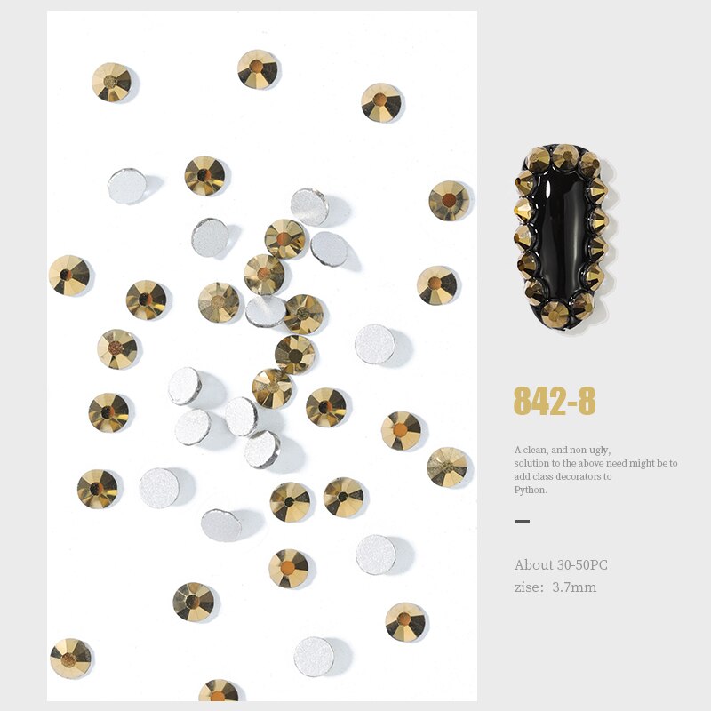 Ss3-ss16 1 doos gold AB glitter shiny crystal nail rhinestone 3d beauty shiny diy nagel accessoire decor: SS16 Gold ore