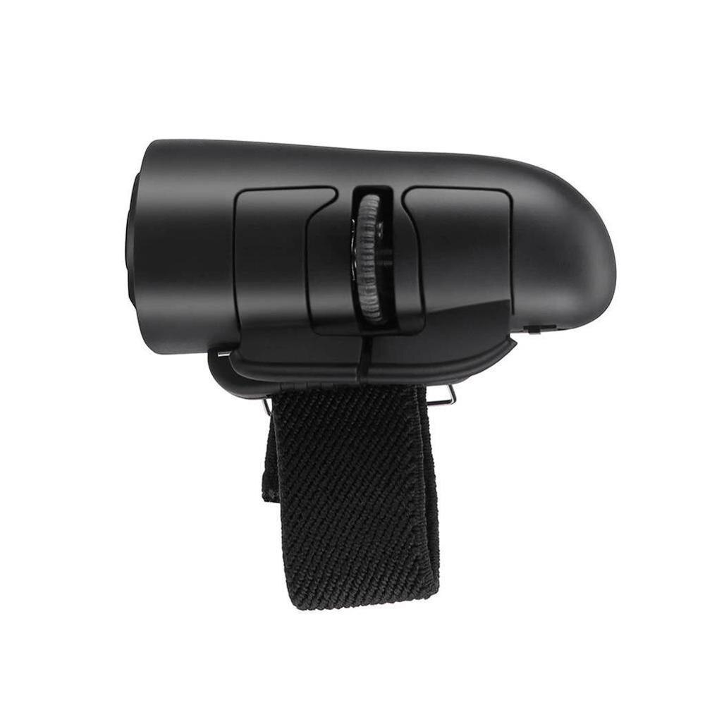 Portable Mini Finger Mouse 2.4GHz USB Wireless Optical Lazy Mouse 1200Dpi Desktop For PC Rings Finger Laptop U2V2: black