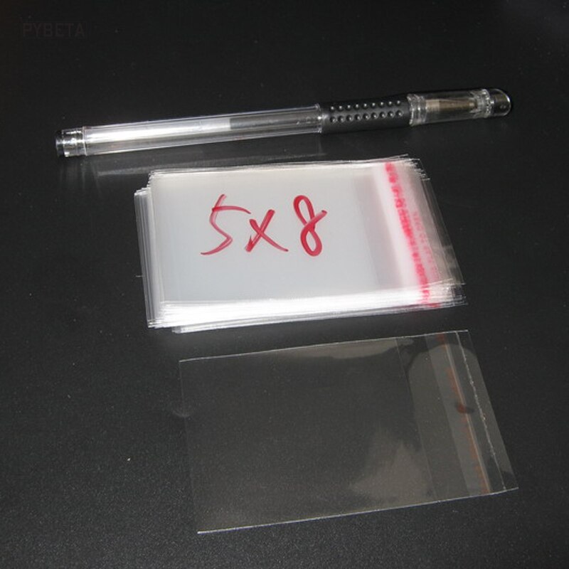 Sacs d'emballage en plastique OPP auto-adhésifs, Mini format, 5x8cm, transparents, transparents, pour articles, échantillon, faveur de fête, 1000 pièces/lot
