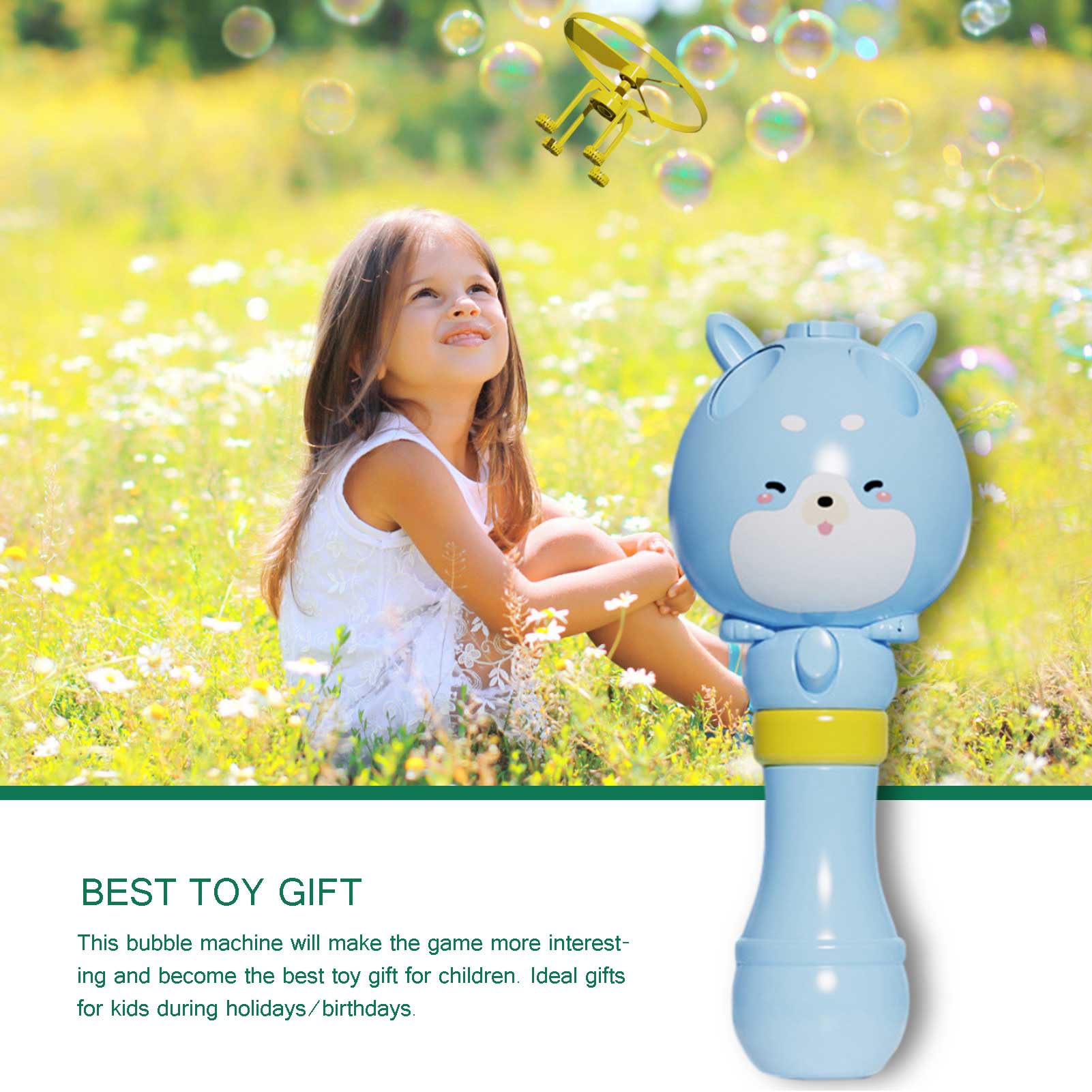 Bubble Stok Stijgende Bubble Cartoon Flying Leuke Bamboe Dragonfly Zomer Outdoor Mooie Aerocraft Bubble Machine Kinderen Speelgoed