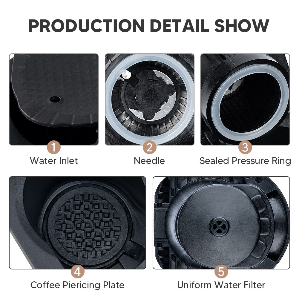 Gjenbrukbar kapseladapter for dolce gusto kaffekapselkonverter kompatibel med genio s og piccolomaskin kaffetilbehør