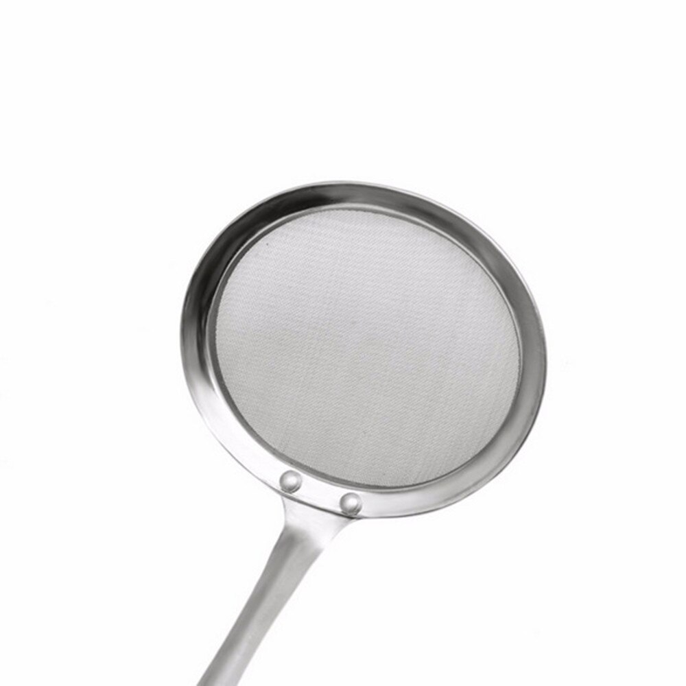 Round Network Stainless Steel Colander Spoon Filter Oil Filter Grid Scoop Fried Cooking Filter Spoon Kitchen Filter Tools