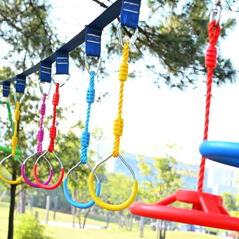 Children&#39;s Swing Flat Belt Suspension Loop Outdoor Hand Climbing Sports Rope Obstacle Walking Flat Belt Balance Training