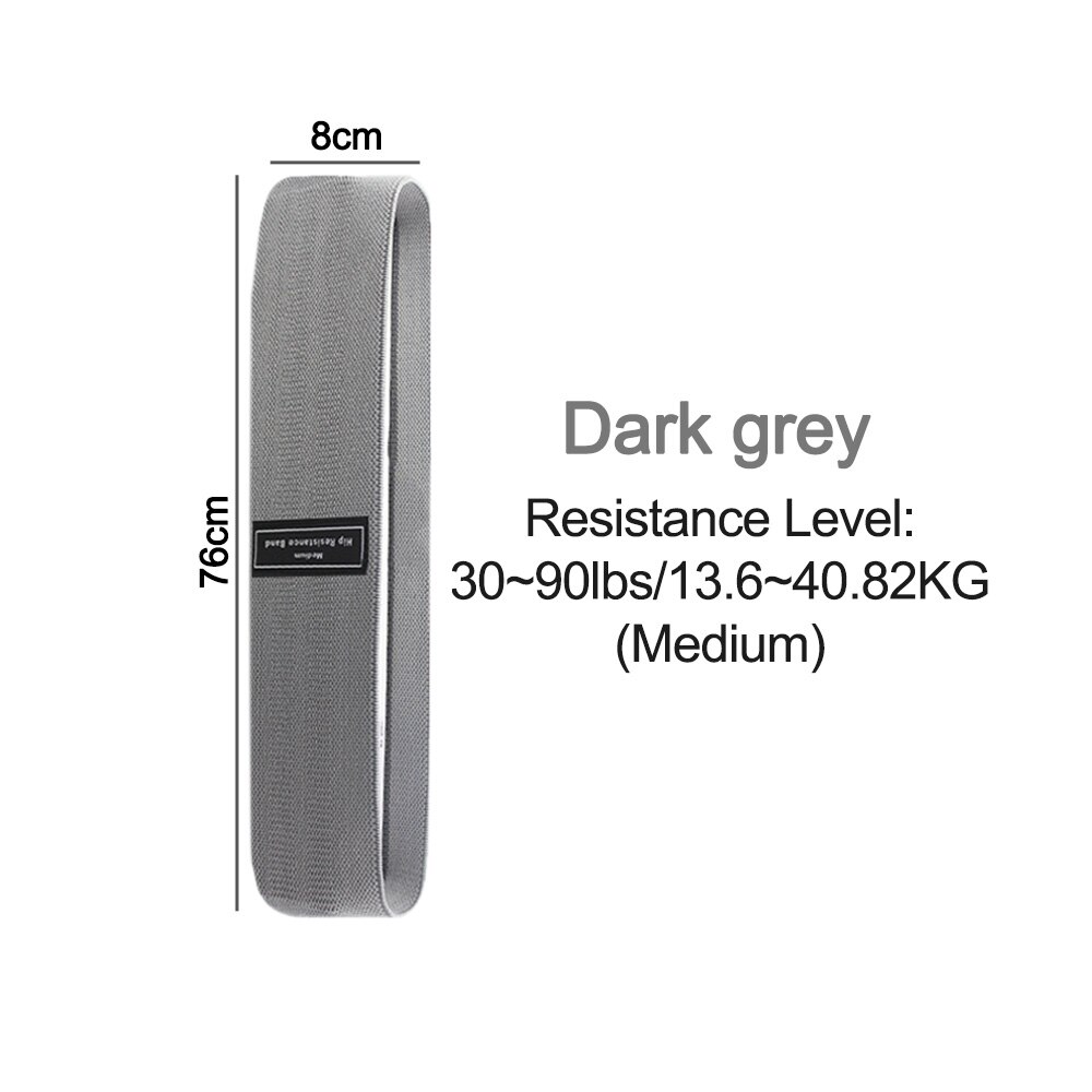 105lb Lange Widerstand Schleife Band einstellen unisex Fitness Yoga Elastische Bands Hüfte Kreis Oberschenkel Hocken Band trainieren Fitnessstudio Ausrügestochen für hause: dunkel grau-90lb