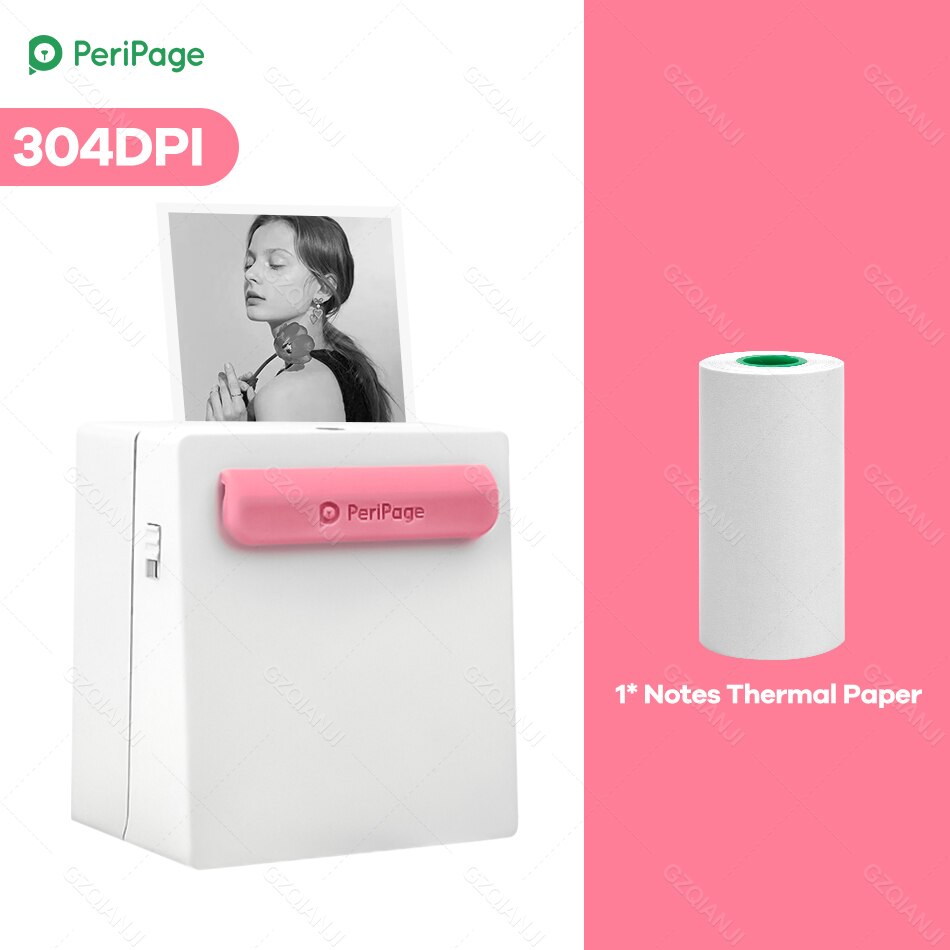 Peripage Mini Pocket Printer Draadloze Thermische Photo Printer Labels Android Iphone Kids A8 Navidad Regalos Impresora: Pink Printer