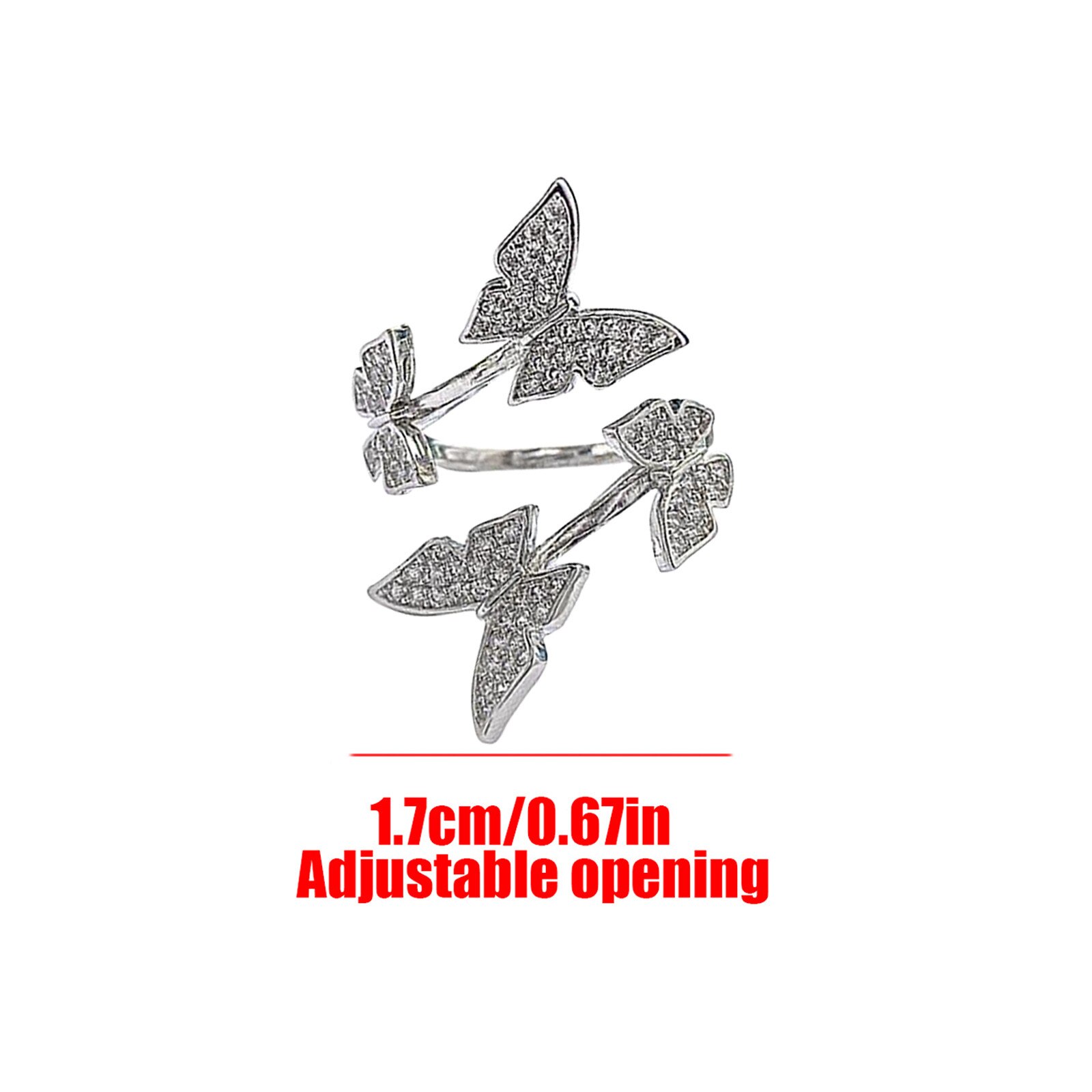 1/2/5PC Adjustable Crochet Loop Knitting Tools Knitting Sewing Accessories Butterfly Handmade Knitted Ring Finger Wear Thimble