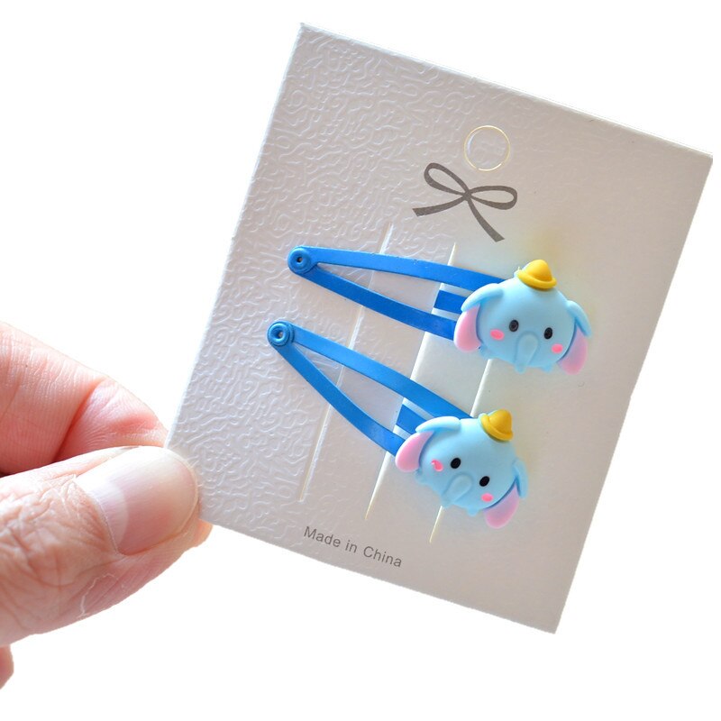 2 Stuks Leuke Cartoon Kat Olifant Meisjes Haar Accessoires Bb Clips Haarspelden Kinderen Hoofddeksels Baby Haar Clips Hoofdtooi: 11