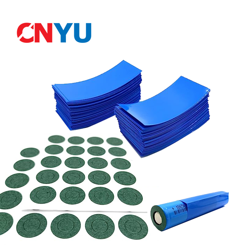 20/50/100 piezas 18650 batería PVC casquillo de tubo termorretráctil y papel de junta aislante se utiliza para embalaje de batería.