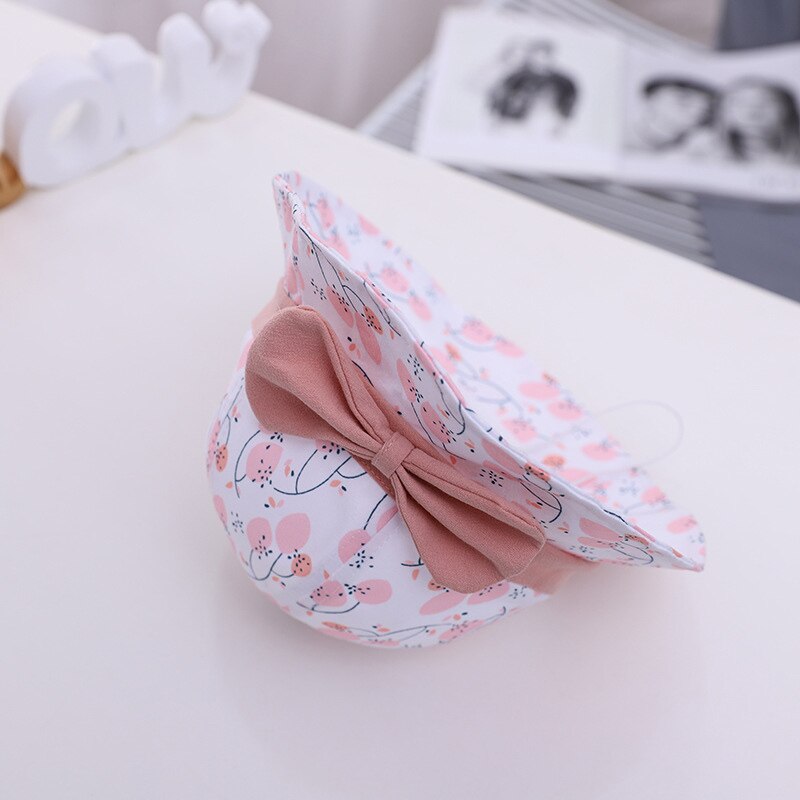 Leuke Strik Baby Emmer Hoed Zomer Outdoor Kids Zon Hoeden Bloem Gedrukt Zachte Baby Meisjes Hoed Peuter Caps