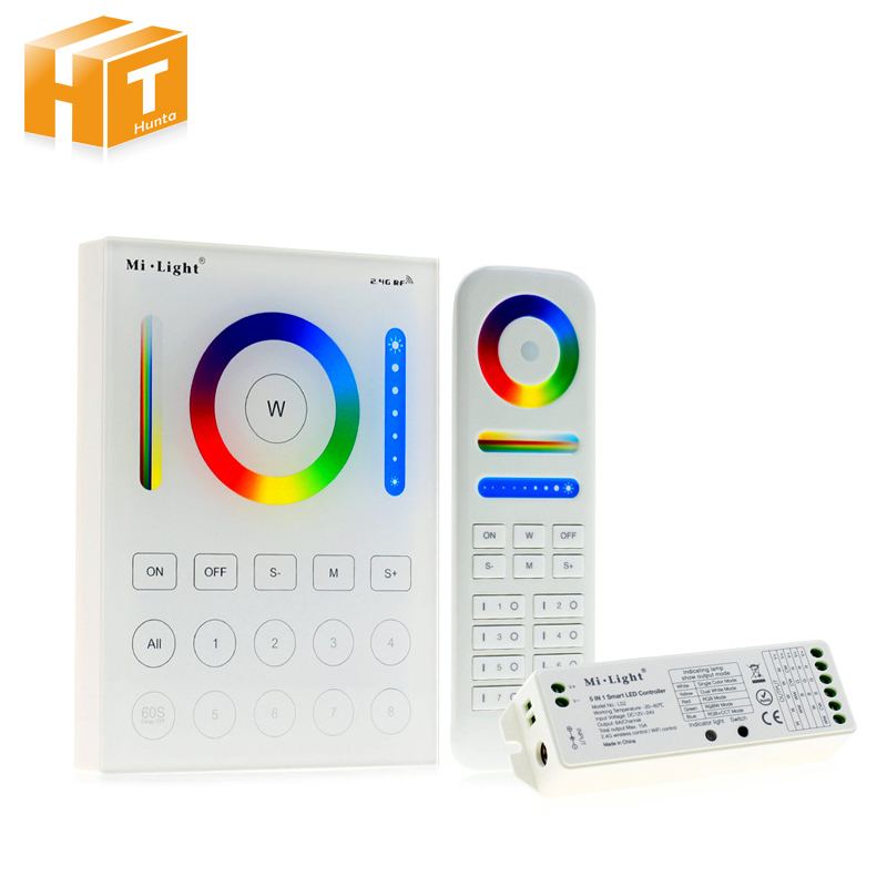Mi Light RGB+WW+CW 5 In 1 Smart Remote Controller 8 Zone Panel Remote Controller DC12-24V Full Color for LED Strip