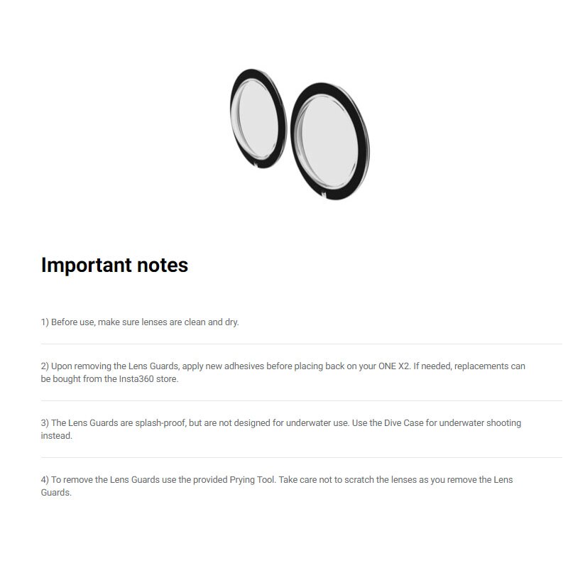 Insta360 ONE X2 Lens Guards Protection