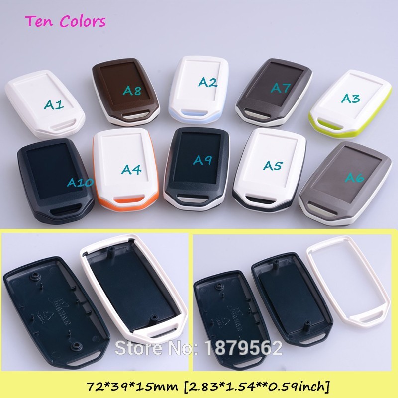 [10 kleuren] 1 stks 72*39*15mm kleine handheld plastic behuizing abs aansluitkast diy plastic gevallen elektronische DIY aansluitdoos