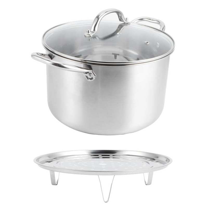 pot saucepan 28cm Multipurpose Soup Pot Stainless Steel Large Capacity Stewpan Saucepan Cooking Utensil cooking pots