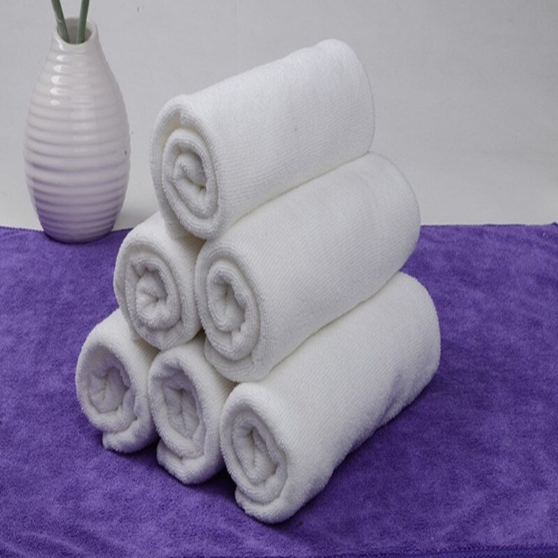 30*60cm bærbare hvide bløde vaskeklude håndklæder mikrofiber stof ansigt håndklæde hotel badehåndklæde 1/5/10 stk