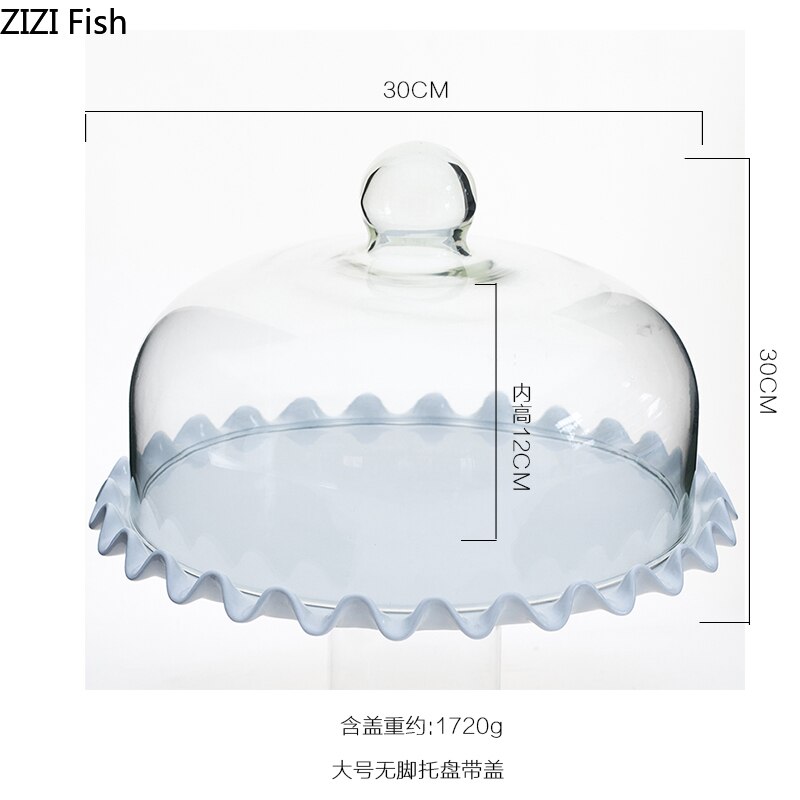 Céramique gâteau support gâteau plateau fruits plateau Dessert Table présentoir verre couverture mariage fête décoration ménage