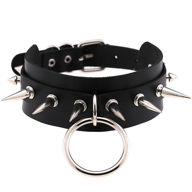 Gothic Punk Ketting Harajuku Multi Kleur Hart Met Lock Hanger Pu Lederen Choker Kraag Ketting Voor Vrouwen Meisjes Sieraden: 4