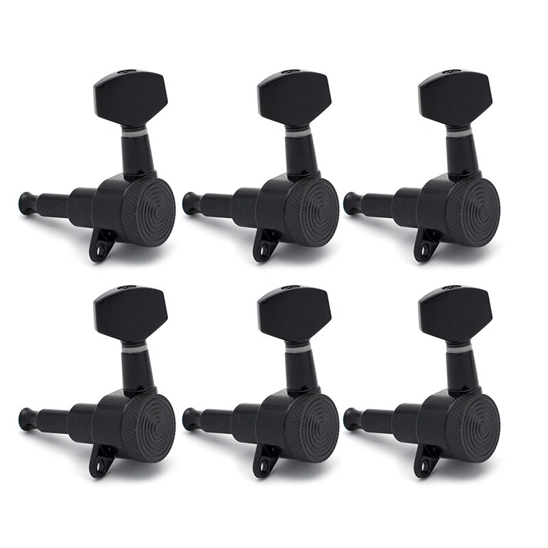 Zwarte stemmechanieken voor akoestische elektrische gitaar met vergrendelde snaren: 6l