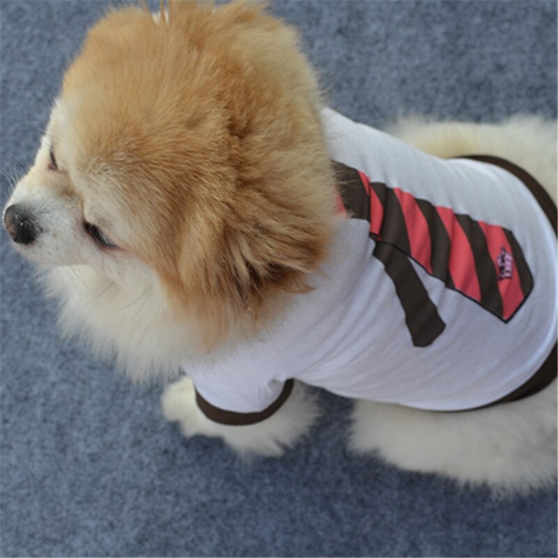 Kleding Zomer Hond Mouwloos Shirt Huisdier Kleding Kat Corgi Hond Kleding Sphynx Mode Tie T-shirt Puppy Katoenen T-shirt E