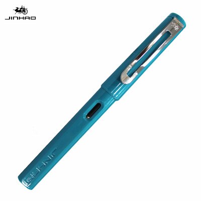 JINHAO 599 fountain Pen School Office supplies man women luxury brand writing pens business pen with 5pcs ink sac: blue
