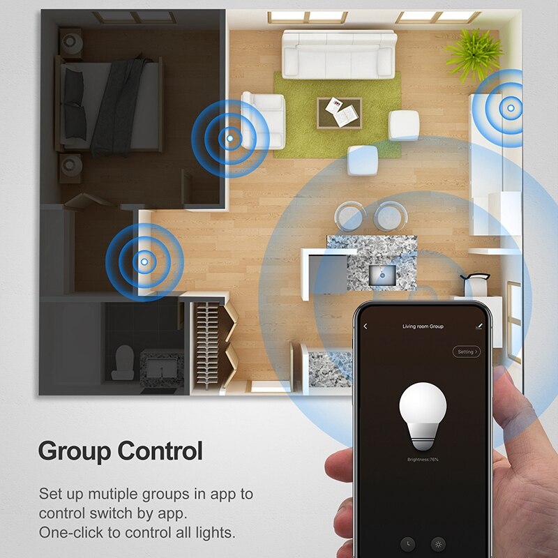 Tuya Smart Wifi Dimmer Lichtschakelaar Eu, Druk Dimmen Panel Wall Switch, Werkt Met Alexa Google Thuis, geen Hub Nodig