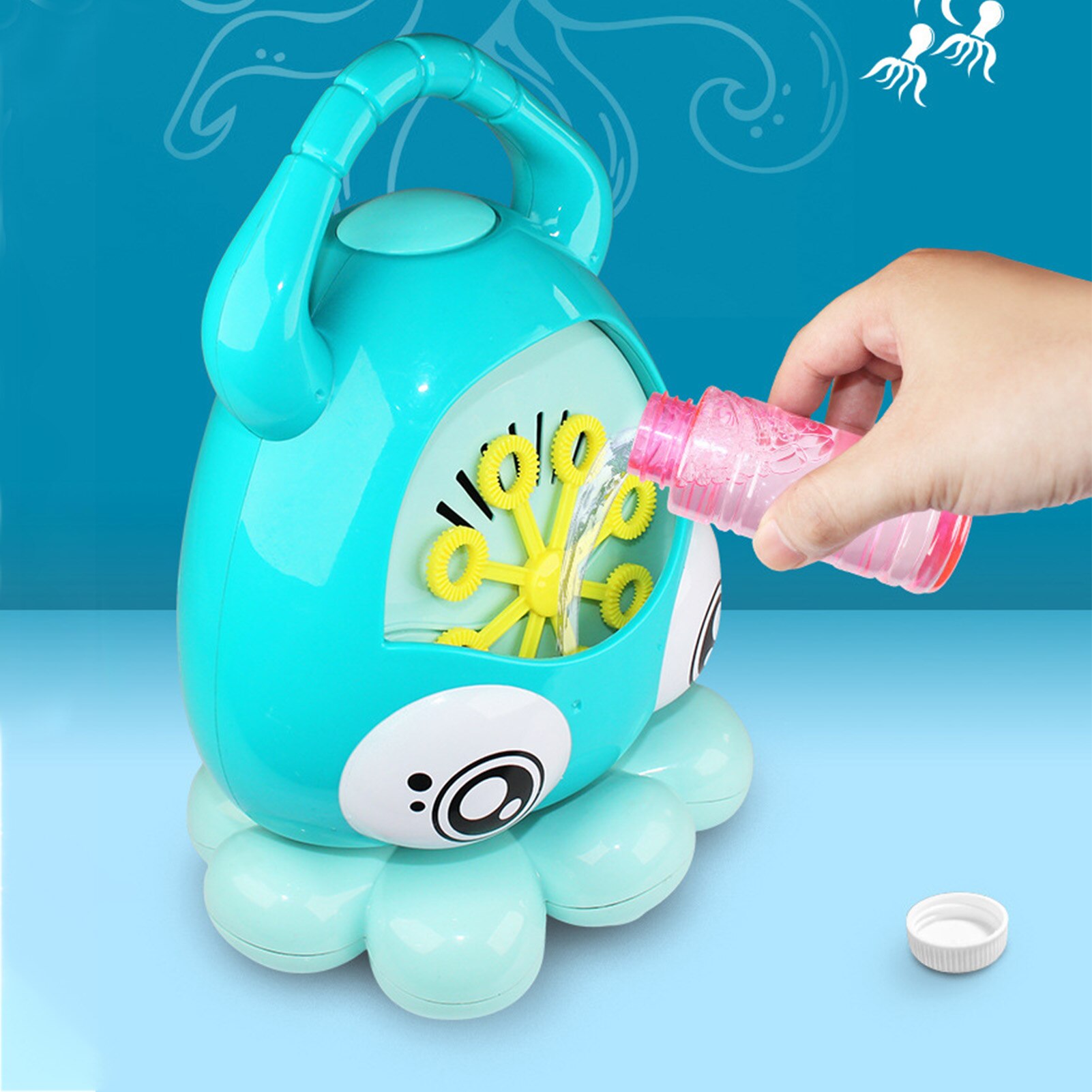 Cute Octopus Bubble Machine Baby Bath Toys Electric Automatic Bubble Blower Maker With Music Baby Bathtub Outdoor Toys