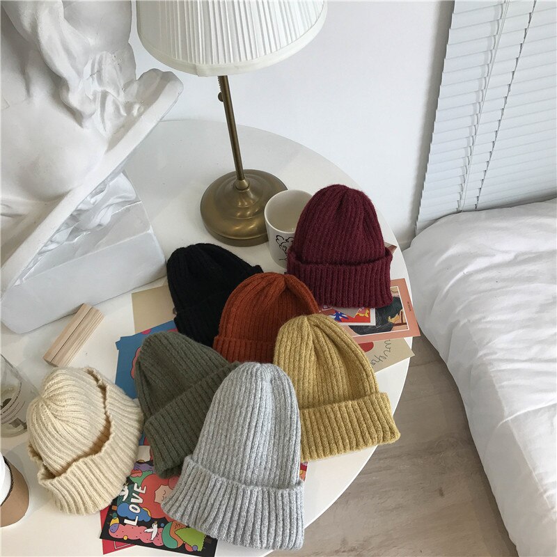 Vinter hue til kvinder trend dame uld strik hue uld hue dame hat afslappet vild dame hat