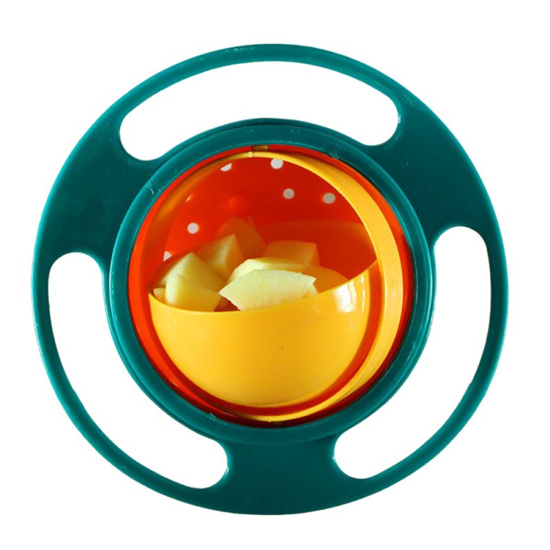 Kind Universele Gyro Kom Kinderen Roterende Balans Kom Leuke Babyvoeding Schotel 360 Roteren Spill-Proof Bowl Kids Anti knoeien Kom