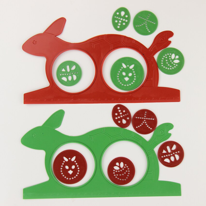 1 zestaw najnowszy spirograf magiczny żółw królik szkicownik dzieci prezent edukacyjne tablica robić pisania linijka studenci artykuły biurowe