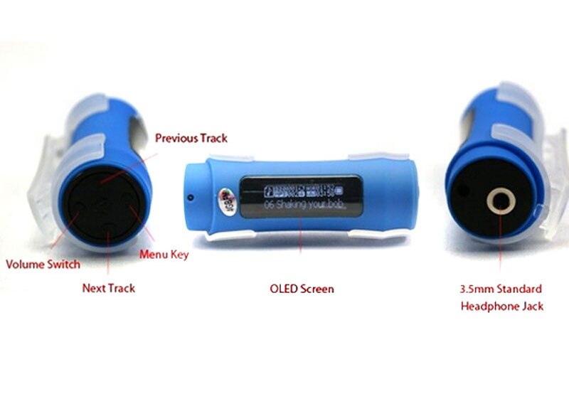 Echt Waterdicht IPX8 Muziekspeler Onderwater Sport Speler 1.0 "Scherm 4Gb/8Gb Fm Zwemmen Duiken MP3 Speler