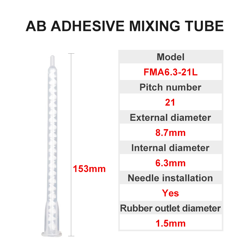 50 stks Epoxy Statische Mixer Lijmen Doseren Mengmondstuk Hars AB Lijmen Mengbuis voor Twee Componenten Vloeistof Mengmachine: Oranje